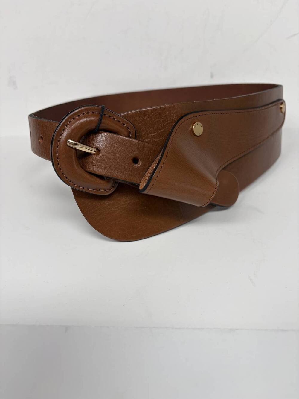 NEW RAG & BONE women's lanson waist belt in chestnut